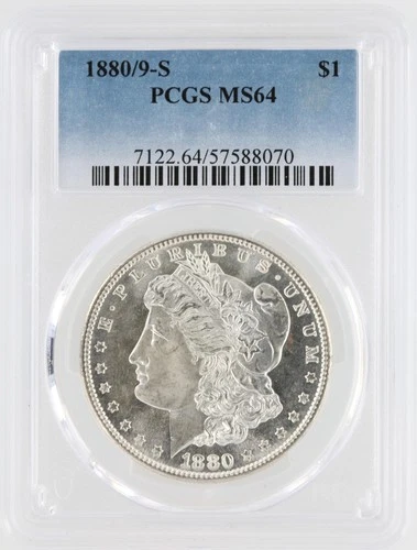 1880/9-S Morgan Silver Dollar PCGS MS64 S$1 San Francisco Minted No Reserve