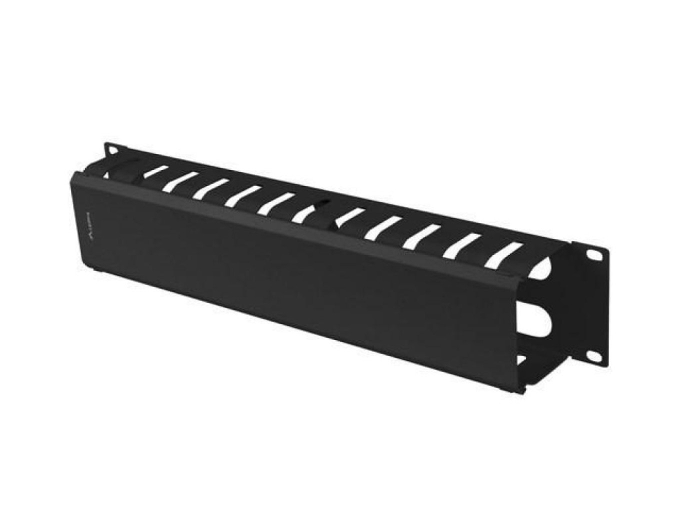ORGANIZZATORE CAVI 19"" 2U CON COPERTURA TIPO A NERO AK-1705-B