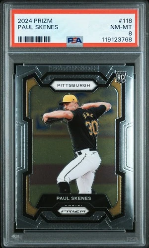 2024 Panini Prizm #118 Paul Skenes PSA 8