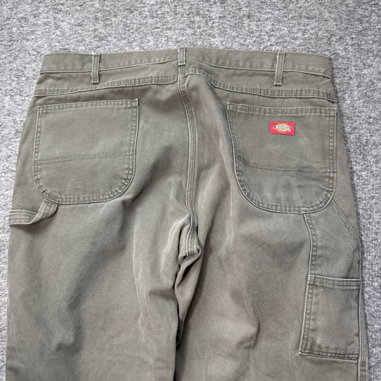 Dickies Mens Carpenter Jeans Olive Green Size 40x30 Durable Workwear