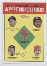 2012 Heritage League Leaders Justin Verlander CC Sabathia Jered Weaver HOF 9hp