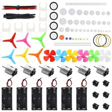 Sntieecr 6 Set DC Motors Kit, Mini Electric Motor 3V 15000RPM with 66 115 PCS