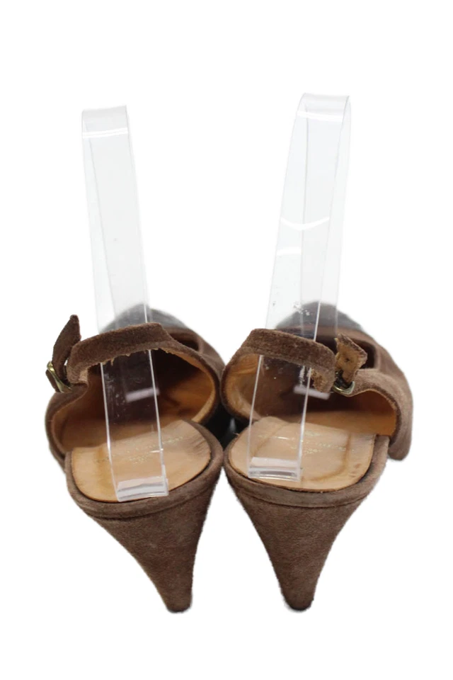 Zapatos Ralph Lauren para mujer de gamuza de cuero en relieve marrón talla 8B Foto 3 de 4