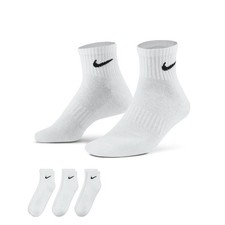 Nike Everyday Cushioned Training Ankle Socks 3 Pairs WHITE SM
