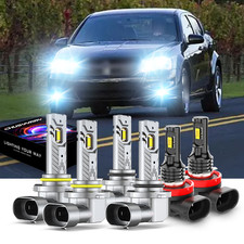 FIT Dodge Avenger 2013 2014 LED Headlight High Low Beam Fog Light Combo 6500K