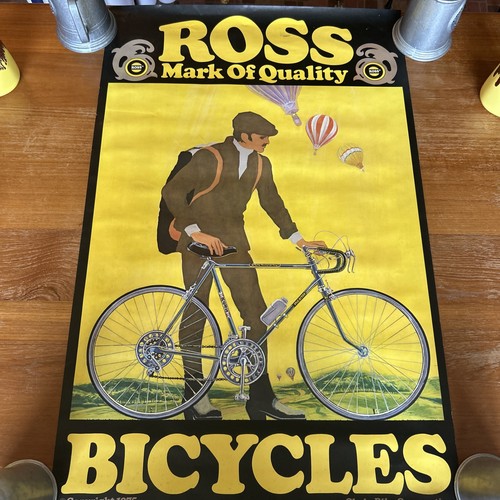 Ross Bicycles Poster 1975 gran Eurosport ten Speed, Vintage promo21 X 34 in Tube