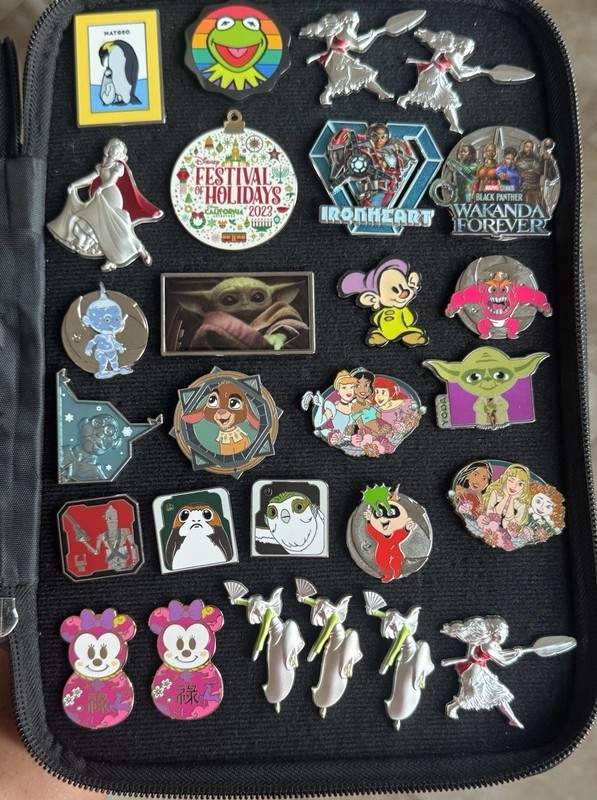 Lot Of 50 Disney Trading Pins and Pinfolio Case