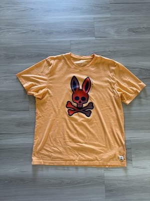 Psycho Bunny Men's T-Shirt Orange Size 9