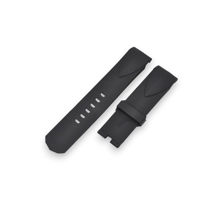 Admiral's Cup 24mm Black Rubber Watch Strap For Corum
