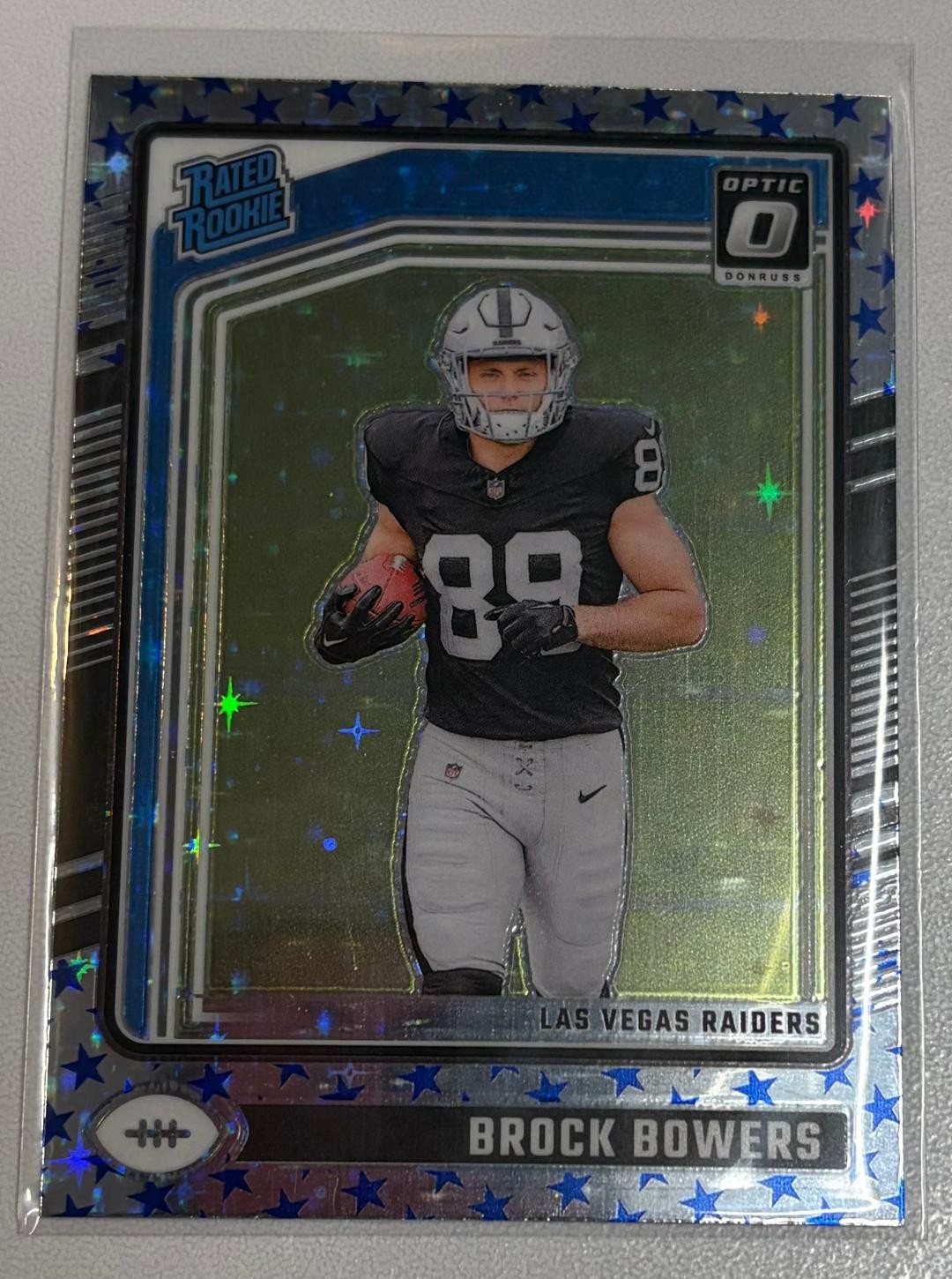 2024 Donruss Optic BROCK BOWERS STARS EMOJI Rookie Card #215 CASE HIT
