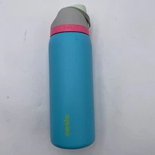 OWALA Blender Bottle FreeSip 32oz Stainless Steel Water Bottle Turquoise Cotton