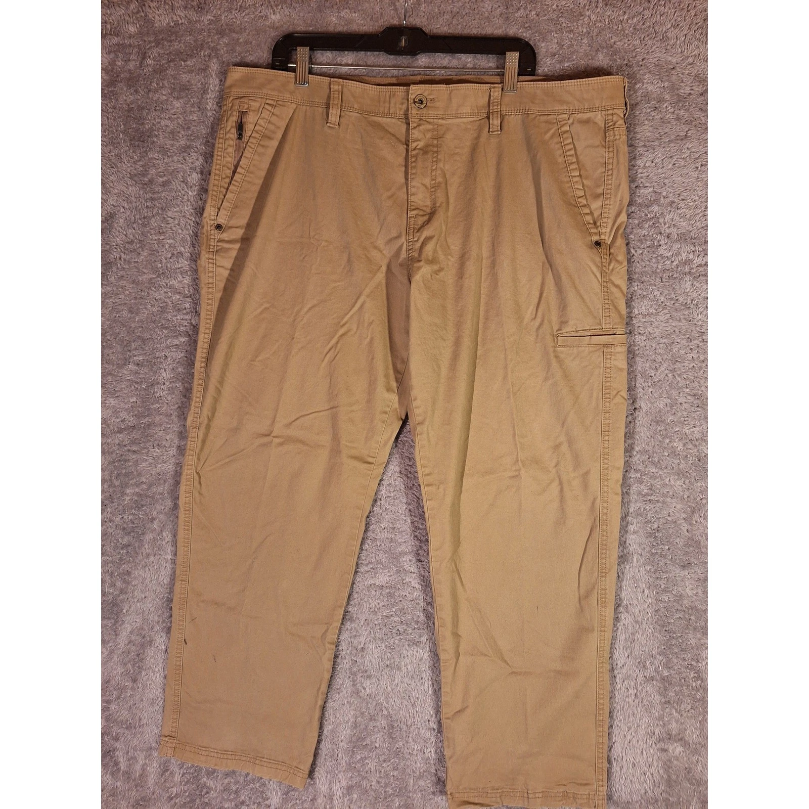 Weatherproof Mens Khaki Cargo Pants Size 48x30 Utility Outdoors Hiking Black Tag