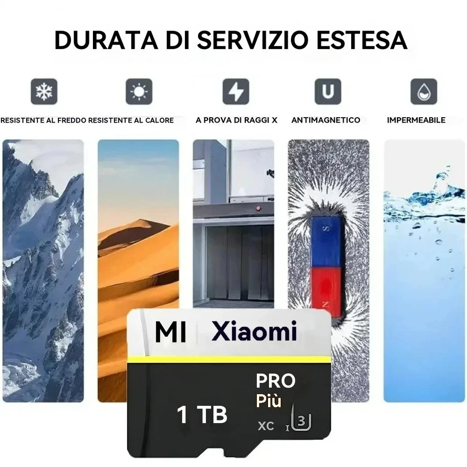 Micro SD 2TB Xiaomi Scheda di Memoria Alta Velocità + Adattatore SD - Immagine 4 di 4