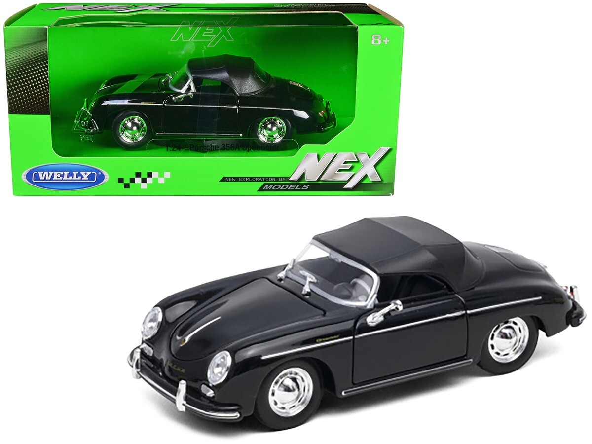 1/24 Welly NEX Porsche 356A Speedster Diecast Model Car Black 24106 HW-BK