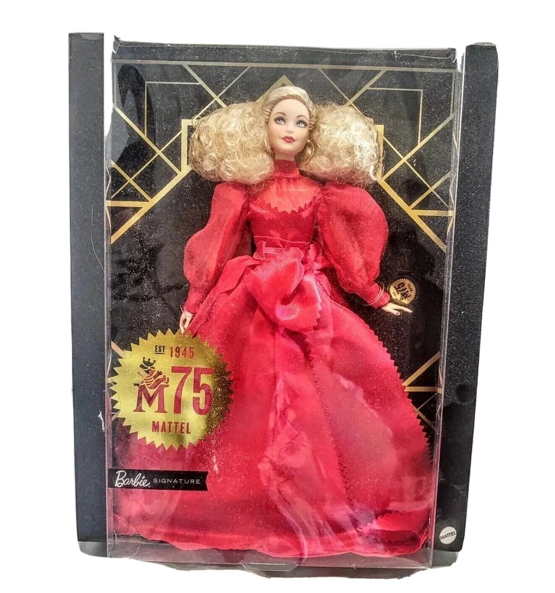 Barbie Collector Mattel 75th Anniversary Doll 12-in Blonde in Red Gown Best  Gift