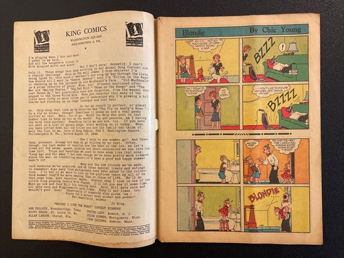 KING COMICS #101 Comic GOLDEN AGE 1944 HUMOR 10 Cent POPEYE Blondie Mandrake - Picture 3 of 6