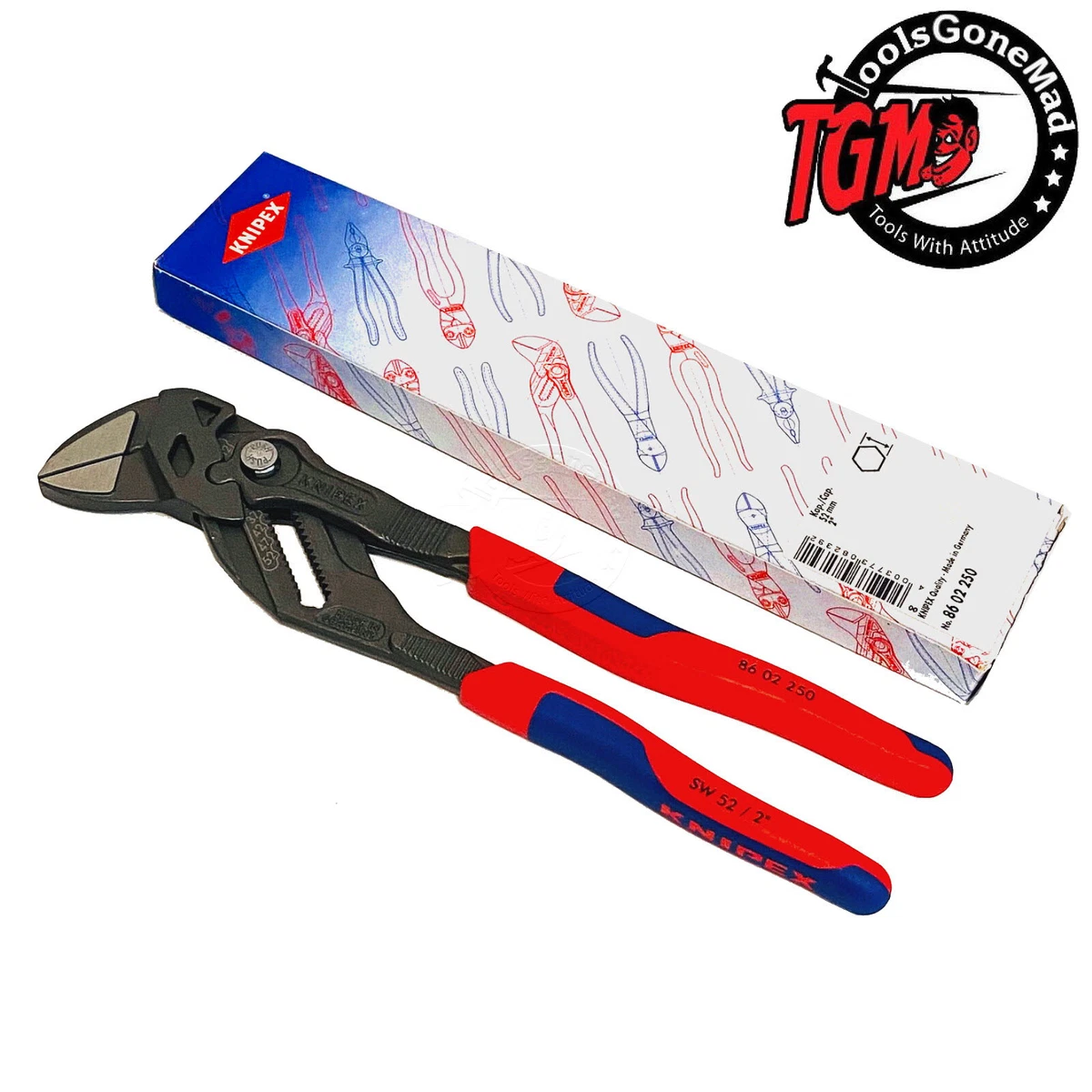 Knipex 86 02 250 Pliers Wrench, 250 mm