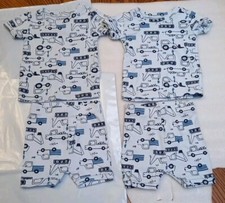 Old Navy 12-18 Months Pajamas 2 Piece Set Short Sleeve Lot 2 Outfits EC