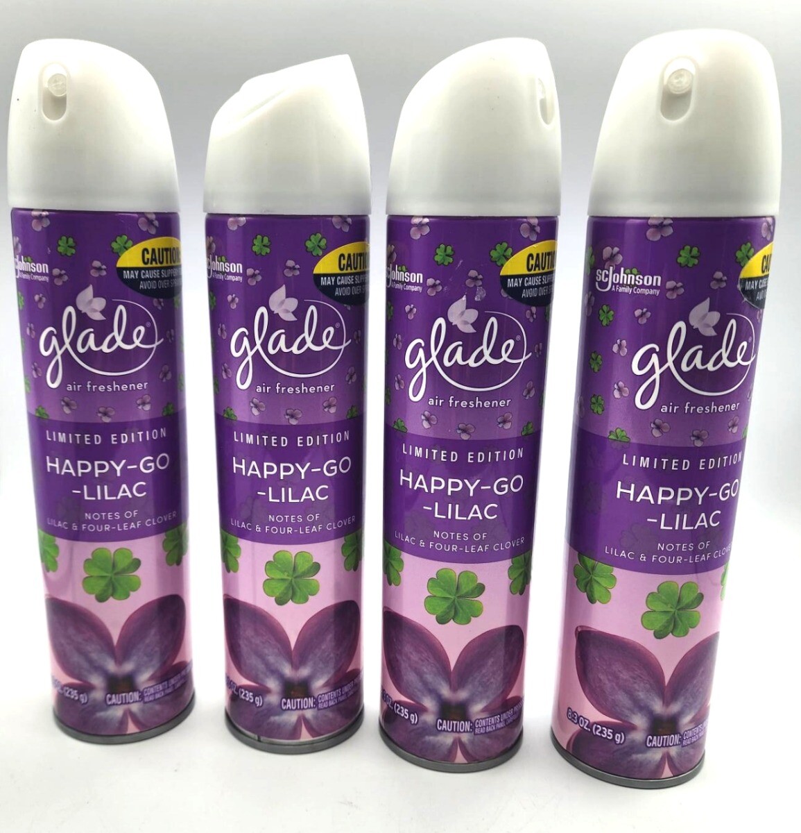 4 Glade Happy-Go-Lilac Spring Limited Edition 4 Leaf Clover Spray