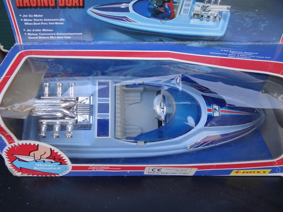 Racing Speed Boot Batterie Operated Vintage Spielzeug Roxy 90er Jahre mit OVP - Bild 2 von 4