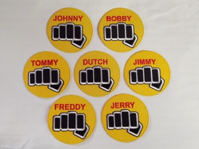 4'' diameter NAME patches from the Original 1984 Karate Kid movie, Cobra Kai team