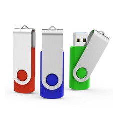 Kootion 3pcs 64GB USB 2.0 Metal Swivel External Drive Thumb Drive Memory Sticks