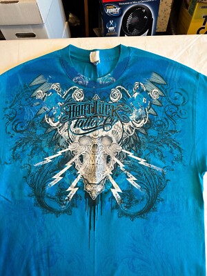 tattoo style t-shirt that said hart luck tattoo co
