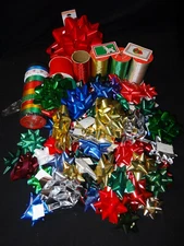 Large Lot of Gift Giving Ribbons and Bows Assorted Sizes/Colors/Styles