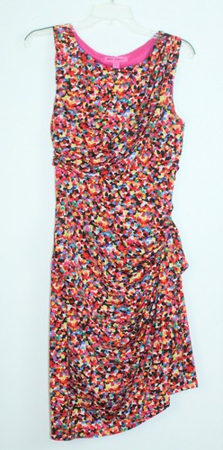 Heart Print Polyester Wiggle Dress Size 