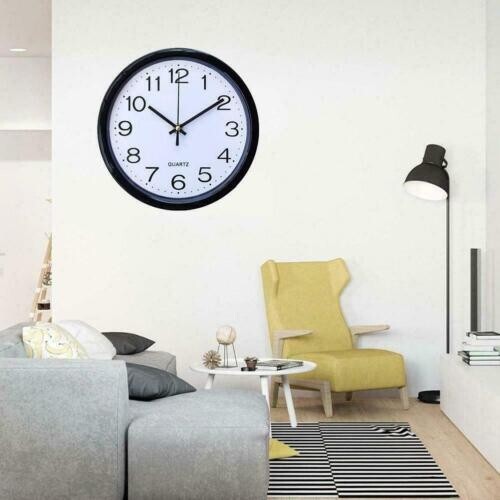 20cm Wall Clock Large Round Vintage Modern Bedroom Office Time Kitchen Quartz - Picture 5 of 15