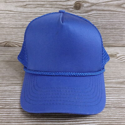 PLAIN TRUCKER ADJUSTABLE MESH ONE SIZE ROYAL BLUE