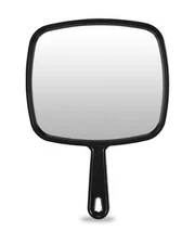Nicole Fantini's Professional Salon Hair Stylist Large Handheld Mirror In Black
