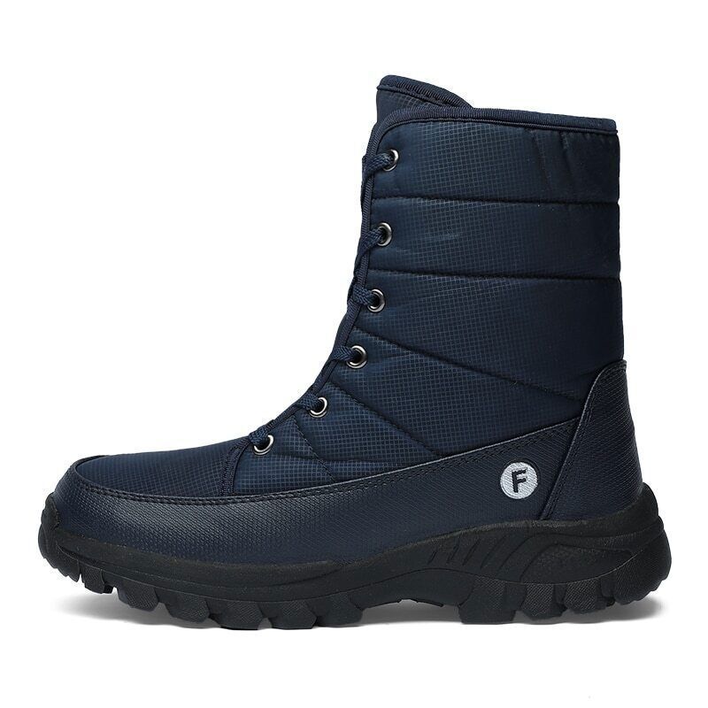 Men's Winter Hiking Boots Waterproof Snow Velvet High-Top Outdoor Shoes-image