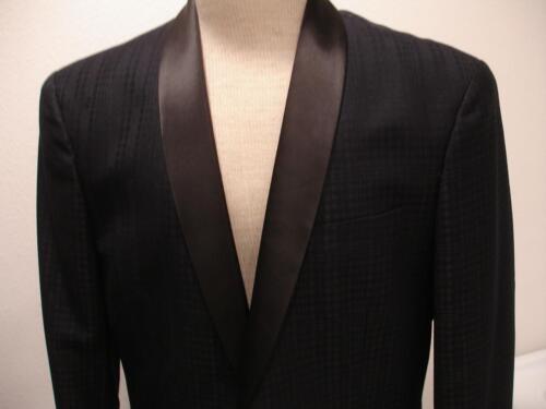 Mens 40R Kenneth Cole Reaction Evening Jacket Smoking 1-Button Blue Shawl Collar - Picture 2 of 15