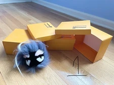 Luxury Designer Style Keychain Rea Fur Monster Fluffy Bag Charm Pom Pom 