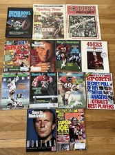 SF 49er Book Mag Lot of 13: Super Bowl Joe Montana Jerry Rice Sports Illustrated