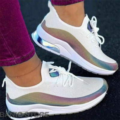 WOMENS Athletic LACE UP School TRAINERS RUNNING SNEAKERS WALKING CASUAL SHOES