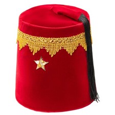 Dress Up America Red Fez Hat - Turkish/Moroccan Tarboosh Costume Hat
