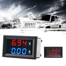 1x DC 100V 10A Voltmeter Ammeter Blue Red LED Amp Dual Digital Volt Meter Gauge