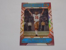 2020 Illusions Clear Shots Joe Montana LIGHT BLUE Card #17 Serial #125/299 49ers