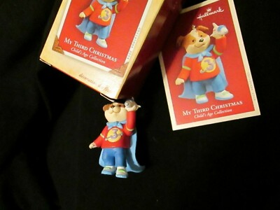 Hallmark 2004 My Third Christmas Child's Age Collection Ornament Boy Puppy
