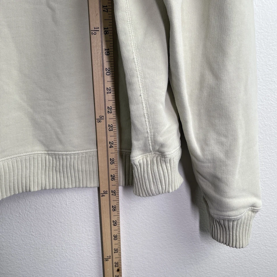 Sudadera con Capucha Elwood Para Hombre Mediana Beige Core Sudadera Minimalista Orgánica Logo Secado por Goteo Foto 4 de 4