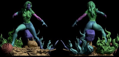 3D Print -Jean Grey - Grey Or Painted - Custom Resin Statue  - DC Marvel