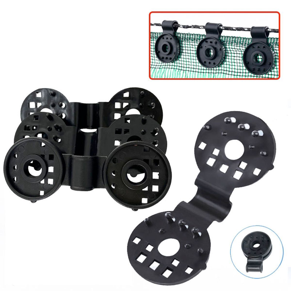 Sadow Clips 50x Sunshade Shadow Cloth Clip Net Clips for Greenhouse Patio Balcony ...