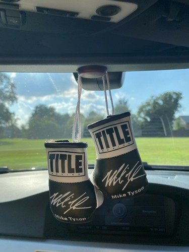 Mike Tyson Autographed Mini Boxing Gloves & Keyring Signed memorabilia Gift Set - Picture 7 of 10