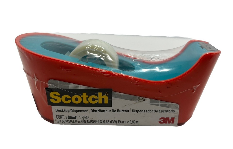 Coral Scotch Tape Dispenser 1500"L Capacity New Sealed eBay