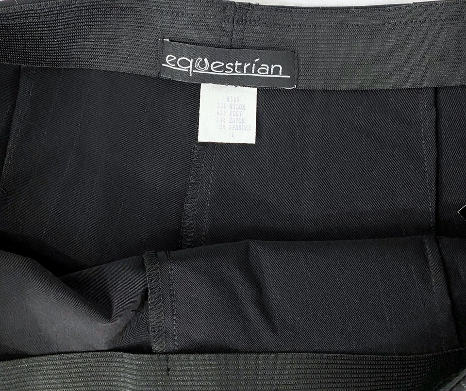 Pantalones de pierna recta a rayas negras para mujer Equestrian Designs 30/29 Foto 3 de 4