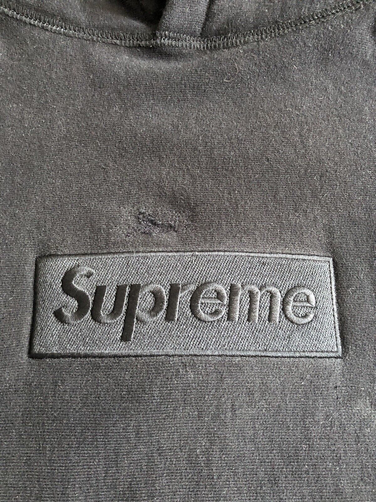 FW14 Supreme Box Logo Hoodie Black Tonal – lexxoseptboardshop