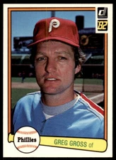 1982 Donruss Baseball Card Greg Gross B Philadelphia Phillies #371