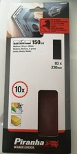 Black&Decker Piranha 10x Schleifpapier 93x230 mm 150 G/K für Schwingschleifer